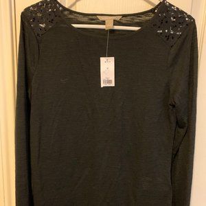 Banana Republic black long sleeve top
